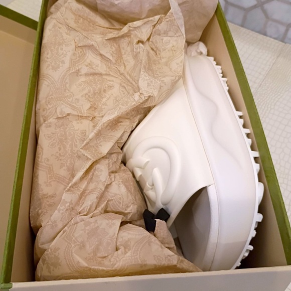 Gucci Interlocking G Sandal Off-White Platform Slide 692845 JF000 9110 S… - Picture 13 of 16